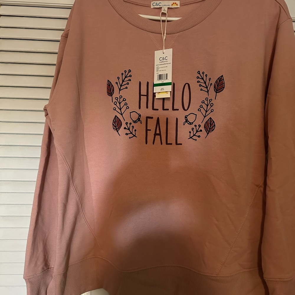 C&C California HELLO FALL size large sweatshirt